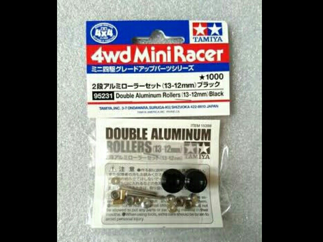 Double Aluminum Roller 13-12mm (black)