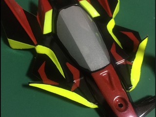 W.B.F 黒×赤×蛍光イエロー