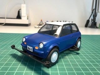 nissan be-1 blue white roof