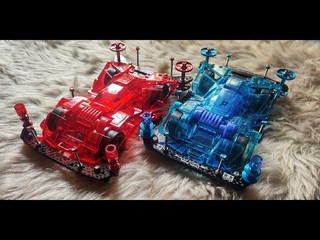 Brocken Gigant Clear Red &Blue