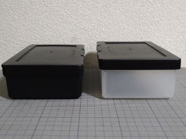 中が見えるBOX・フタがとまるケースの高さを何とか…