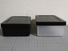中が見えるBOX・フタがとまるケースの高さを何とか…