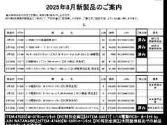 8月の新製品