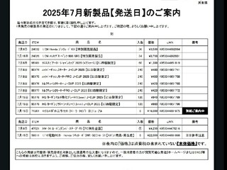 7月の新製品