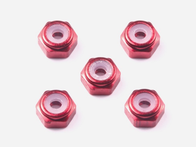 GP.493 2mmアルミロックナット （レッド5個）