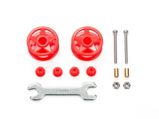 2段低摩擦プラローラー (19-19mm) レッド (ミニ四駆ステーション)