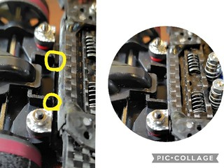 バンパーカット目安とスラスト抜け防止補助