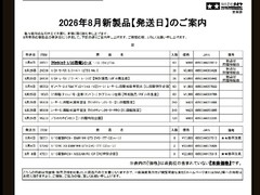 8月の新製品
