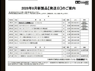 8月の新製品