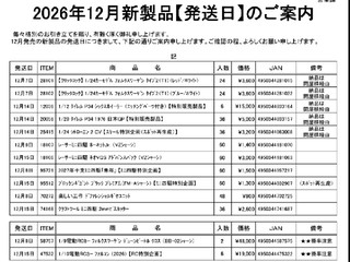 12月の新製品